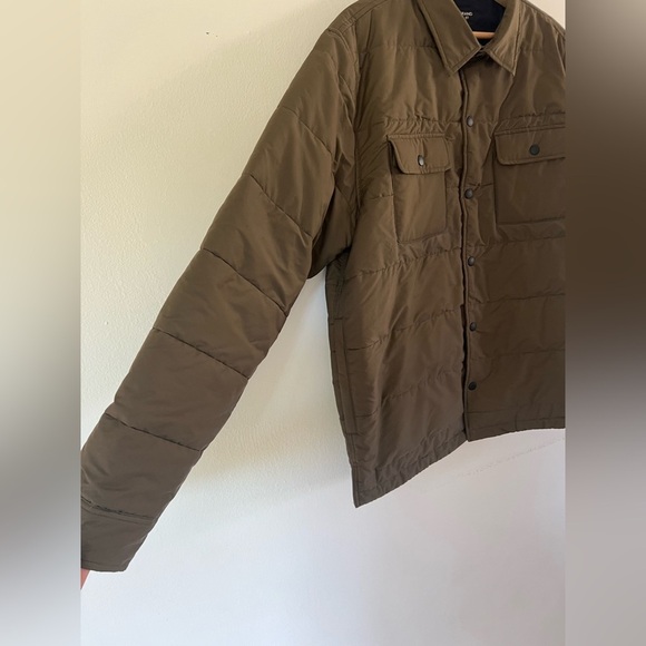 OOBE Brand 161 King St. Men's Green Quilted Snap Button Front Overshirt Shacket - Picture 4 of 10